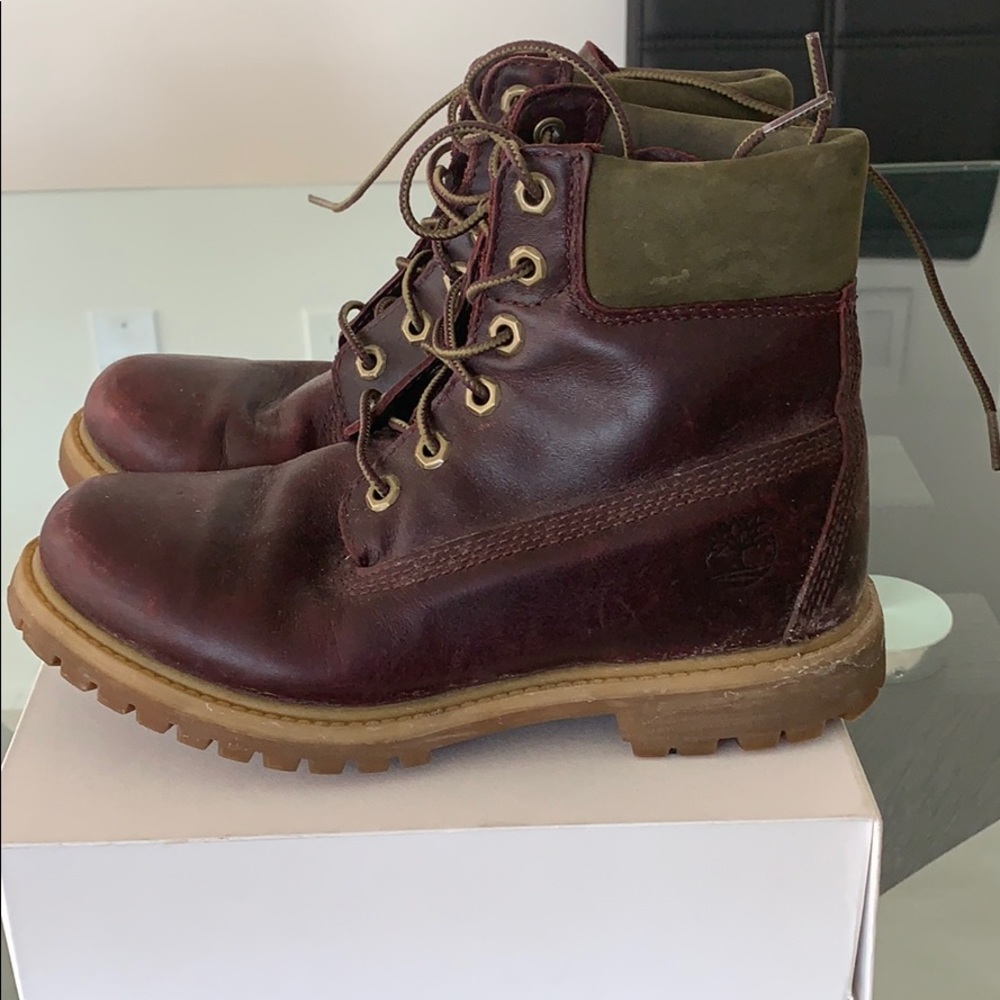 Timberland burgundy boots